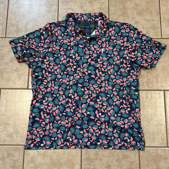 Men’s XL William Murray Golf Polo Seed Spitters Watermelons 🍉